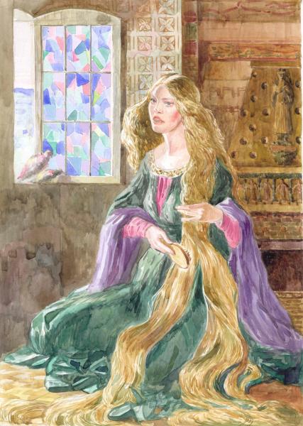 Simon Kozhin. Illustration for fairy tale the Brothers Grimm "Rapunzel".