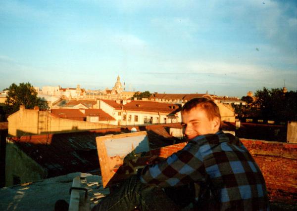Simon Kozhin. On the roofs of St. Petersburg. An etude. 1 course in RAFSiA. Summer internship.