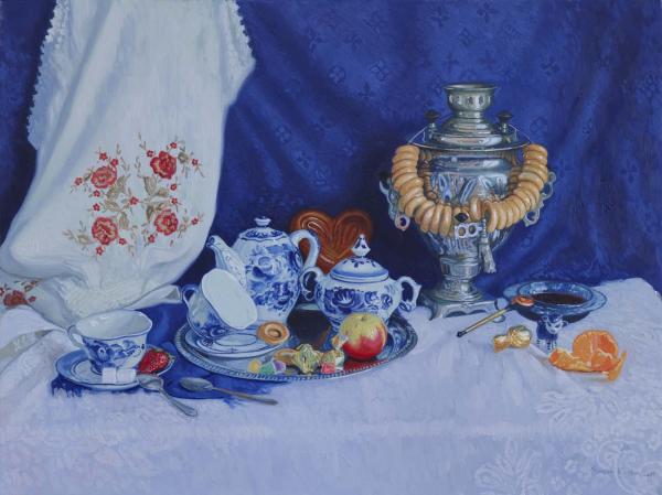 Simon Kozhin. Tea still life