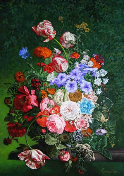 Simon Kozhin. Imitation of Flemish Painting "Still Life with Flowers".