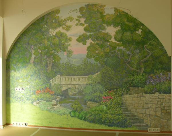 Simon Kozhin. Fresco. Garden.