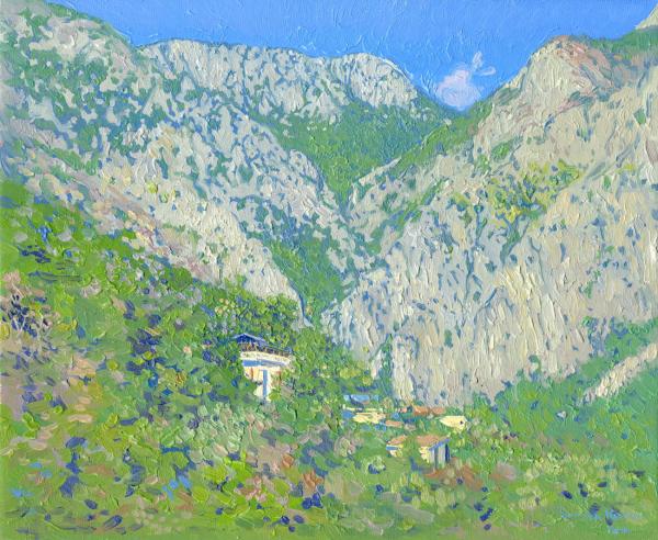 Simon Kozhin. Canyon in Sutomore. Montenegro. 2014. Oil on canvas. 25 x 30 cm.