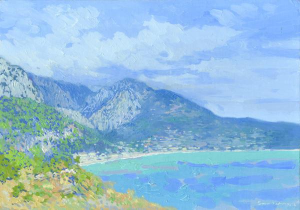 Simon Kozhin. The sky clouds over. Sutomore. Montenegro. 2014. Oil on canvas. 25 x 35 cm.