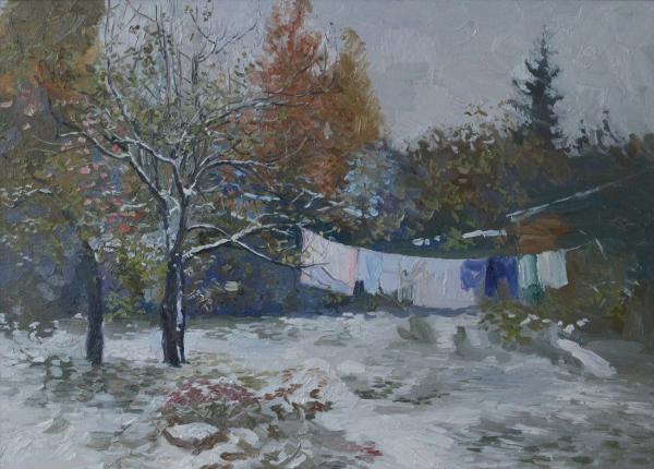 Simon Kozhin. First snow. Opalikha