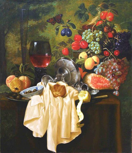 Simon Kozhin. Imitation of Flemish Painting "Still Life with Fruits"