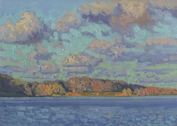 Simon Kozhin. Tsaritsyno. Clouds over the water