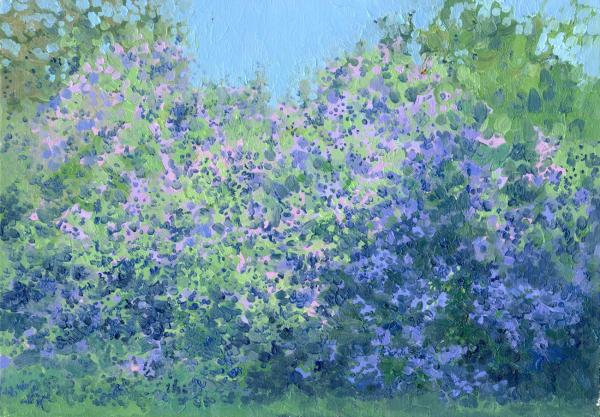 Simon Kozhin. Blooming lilacs. 2012. Oil on canvas. 25 x 35 cm