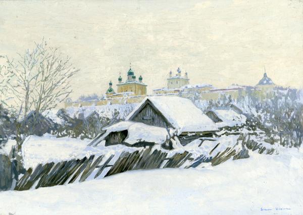 Simon Kozhin. View of the Goritskiy Assumption Monastery. Pereslavl-Zalesskiy.
