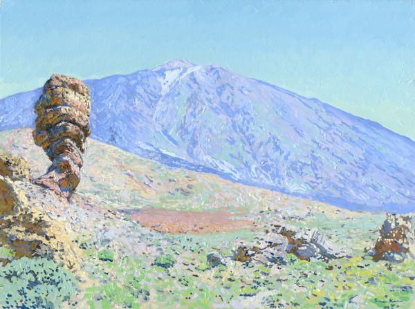 Simon Kozhin. Teide volcano. Canary Islands. Tenerife. Spain. 2013. Oil on canvas on cardboard, oil. 30 x 40 cm.