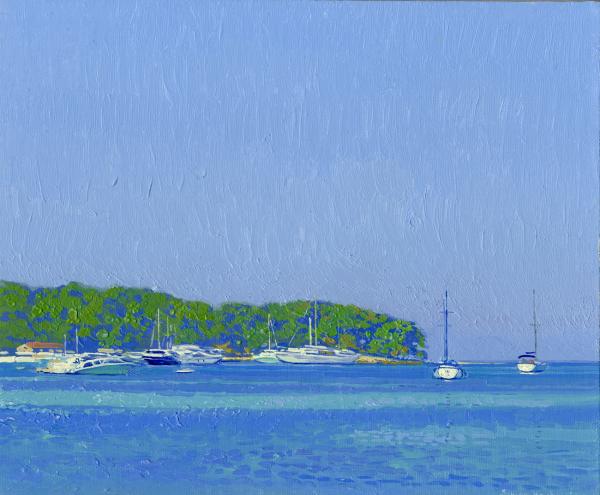 Simon Kozhin. Yachts at the dock. Green Lagoon. Croatia.