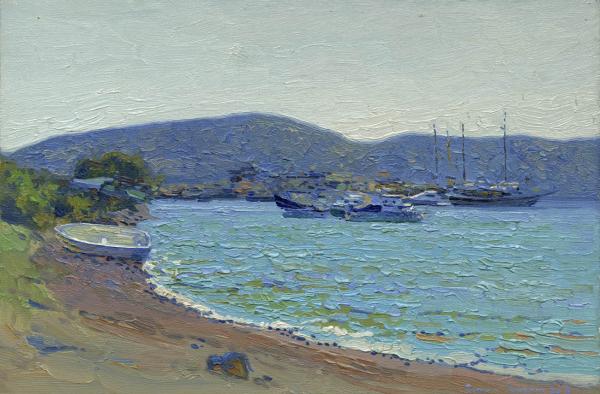 Simon Kozhin. Yachts in the bay Gumbet