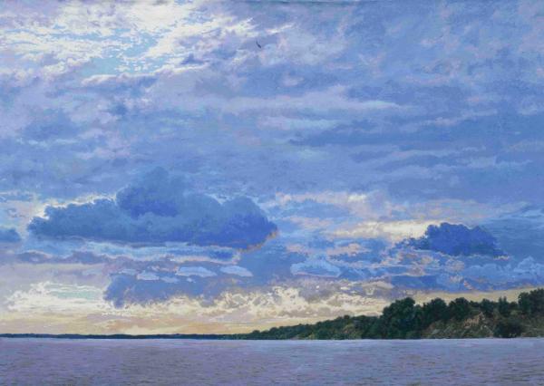 Simon Kozhin. Sunset on the Volga. Gorodets.