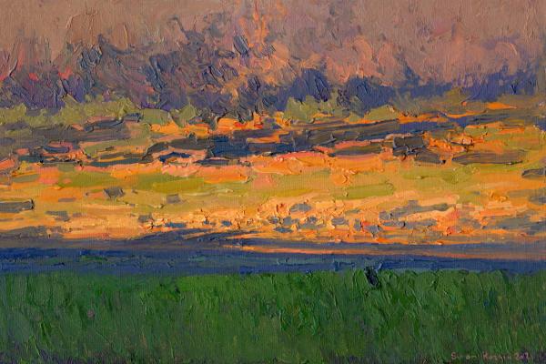 Simon Kozhin. Sunset in the field. Chamzinka.