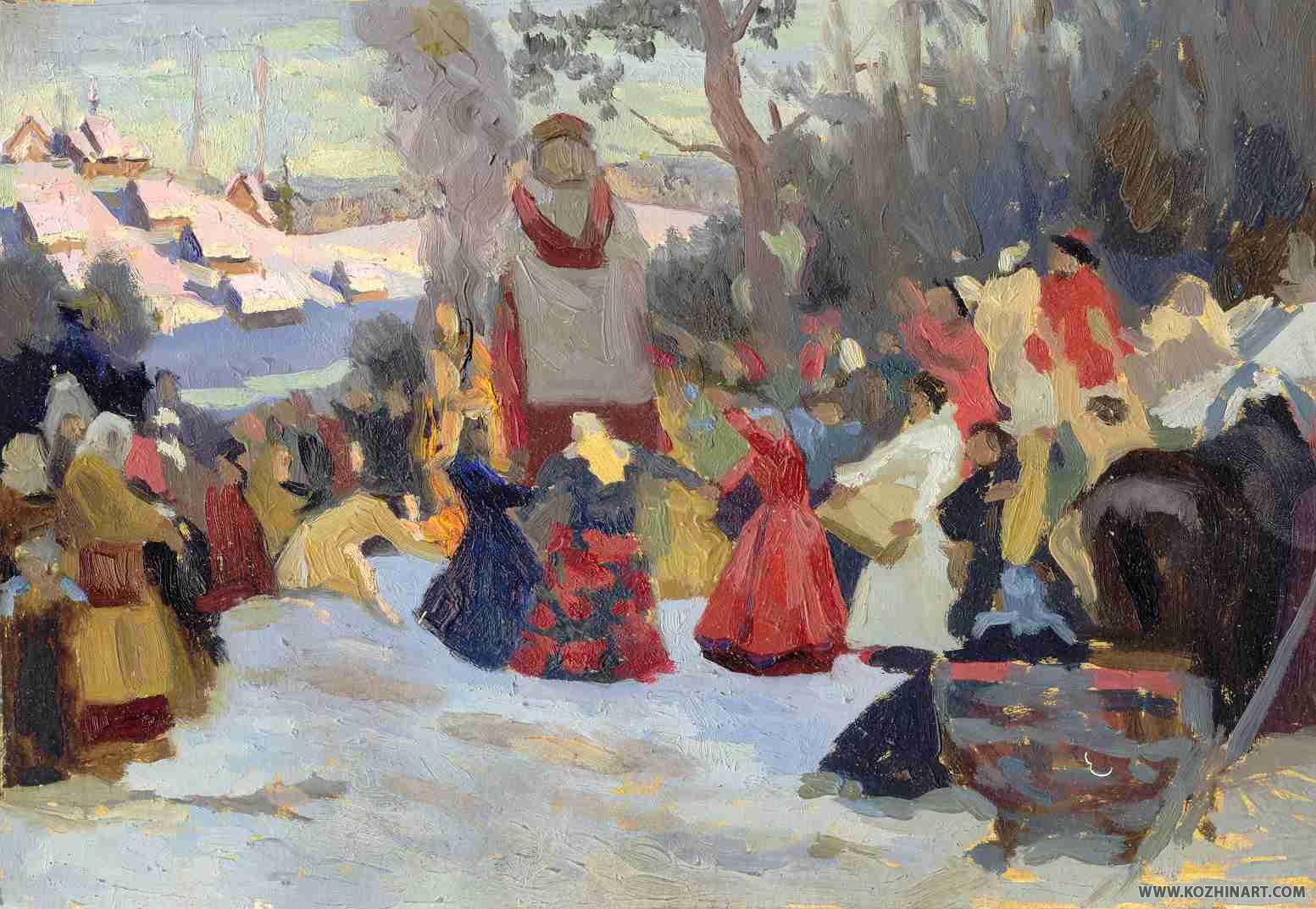 Масленица живопись