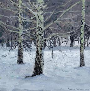 Simon Kozhin. Birches in December.