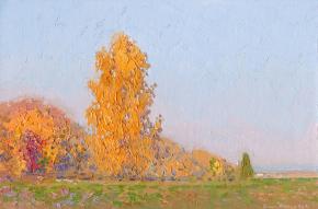 Simon Kozhin. Birches in gold