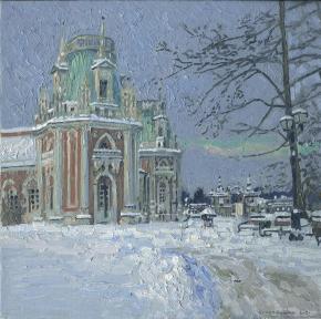 Simon Kozhin. December. Palace in Tsaritsyno