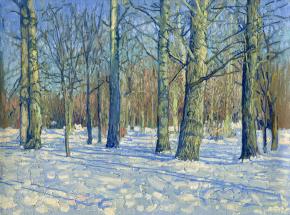 Simon Kozhin. Trees on a winter day