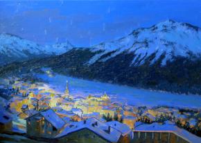 Simon Kozhin. Twilight in St. Moritz.