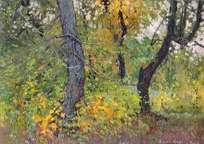 Simon Kozhin. Chestnut in autumn. Tsaritsyno
