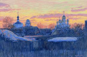 Simon Kozhin. Red sunset. Pereslavl-Zalesski.