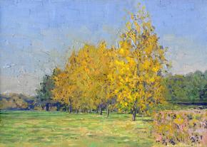 Simon Kozhin. Linden trees in September. Tsaritsyno