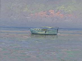 Simon Kozhin. A boat. Sunset. Turunc