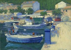Simon Kozhin. Boats at the port of Benites