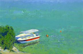 Simon Kozhin. Boats at the pier. Blue Lagoon