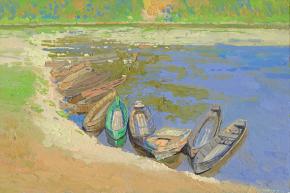Simon Kozhin. Boats. Chusovaya River. Kyn.