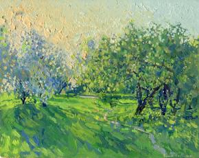 Simon Kozhin. May sun in the apple orchard. Tsaritsyno.