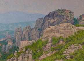 Simon Kozhin. Meteora. Greece. 2013. Oil on canvas. 55 x 75 cm