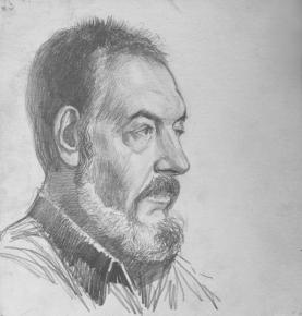 Simon Kozhin. Sitter. Sketch.
