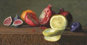 Simon Kozhin. Still life with lemon and pomegranate