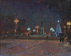 Simon Kozhin. New Year. Pushkinskaya square.