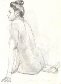 Simon Kozhin. Nude model. Sketch.