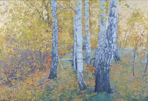 Simon Kozhin. October. Birches.