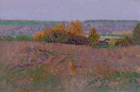 Simon Kozhin. October. The field in Chamzinka.