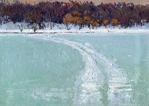 Simon Kozhin. Thaw. Tsaritsyno pond. December.