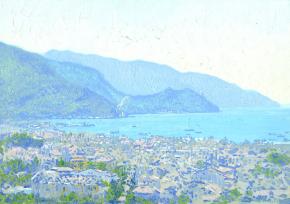 Simon Kozhin. Panorama of Marmaris in the afternoon. 2014. Canvas, oil. 25 x 35 cm.
