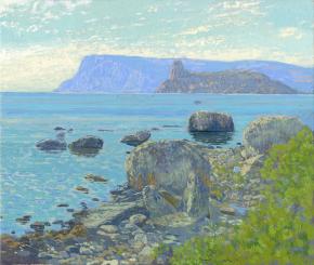 Simon Kozhin. Afternoon. View of the Cape Kuron. 2012. Canvas on cardboard, oil. 30 x 35 cm. 