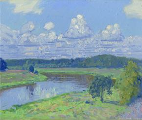 Simon Kozhin. Volga River in early September