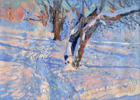 Simon Kozhin. Blue shadows in the snow. Tsaritsyno.