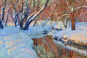 Simon Kozhin. Sunny January. Chertanovka river. Tsaritsyno