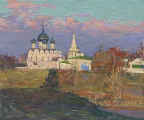 Simon Kozhin. Suzdal. Christmassy Cathedral in the evening.