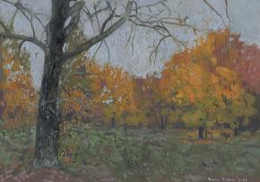 Simon Kozhin. Poplar and maple trees in October. Tsaritsyno