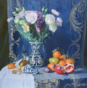 Simon Kozhin. Turkish still life with flowers and fruits.