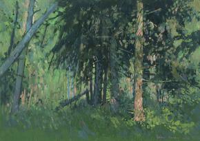 Simon Kozhin. In a fir forest.