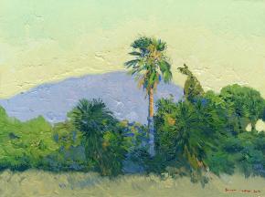 Simon Kozhin. Evening. Palma. Rhodes. Greece. 2014. Oil on canvas on cardboard. 18 x 24 cm.