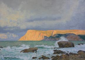 Simon Kozhin. View of Cape of Curon. Balaklava. Crimea. 2012. Oil on canvas. 55 x 70 cm. 